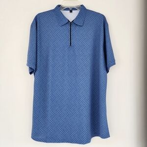 NWOT Men's Blue Patterned Polo Shirt Golf